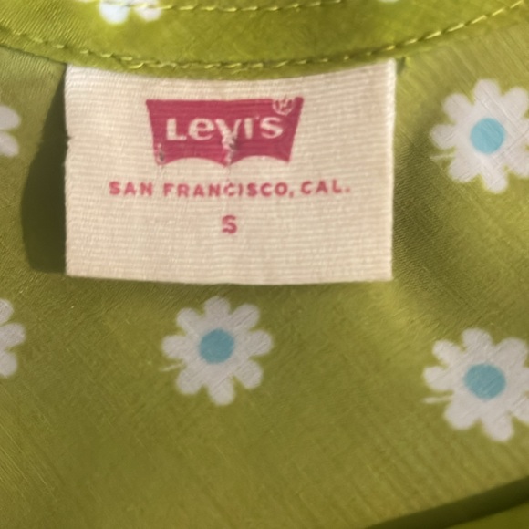 Levi's Sweet Daisy Split Pea Gem Slip Dress Size Small - Picture 14 of 16